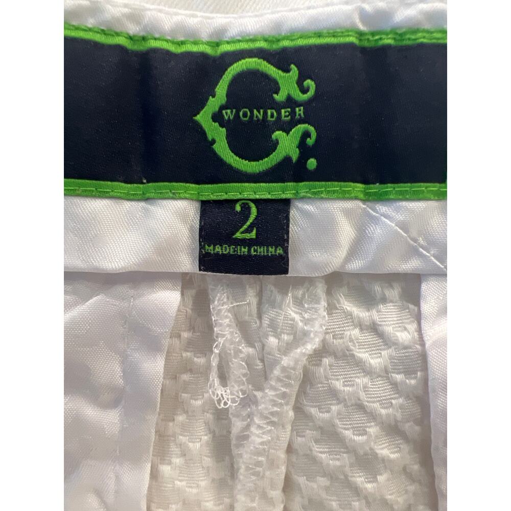 C Wonder Women’s Mid Rise Lightweight Soft Textured Casual Shorts Size 2 White - Picture 3 of 3